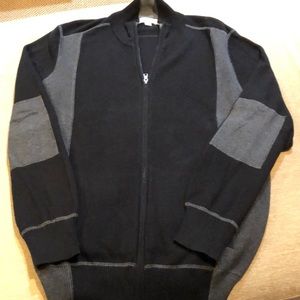 Calvin Klein zip up color block sweater !